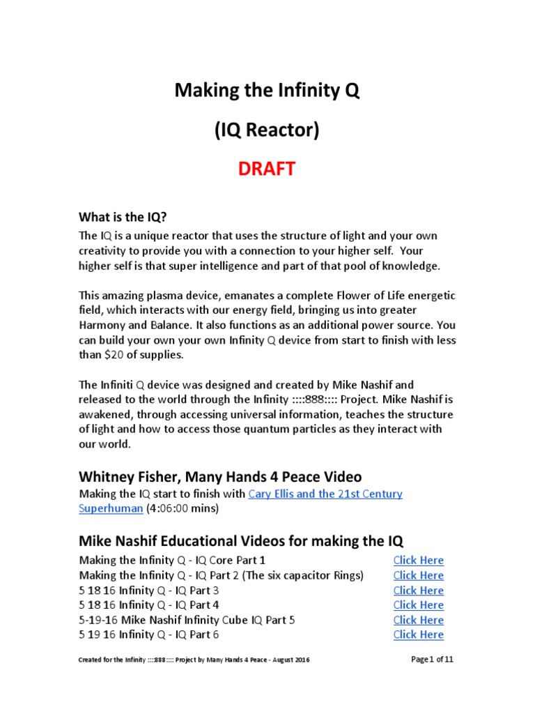 Making The Infinity Q - Infinity ::::888:::: Project - Aug 11 2016 ...