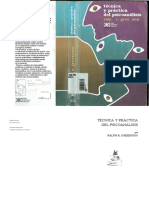 Técnica y Práctica Del Psicoanálisis (Ralph Greenson) PDF