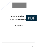 Plan Academico de Mejora Continua 2013-2014 Sja