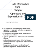 Operators and Expressions in C++