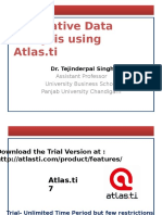 Qualitative Data Analysis Using Atlas - Ti: Dr. Tejinderpal Singh