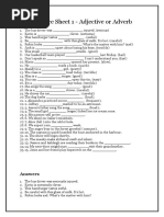 Practice Sheet 1 - Adjective or Adverb