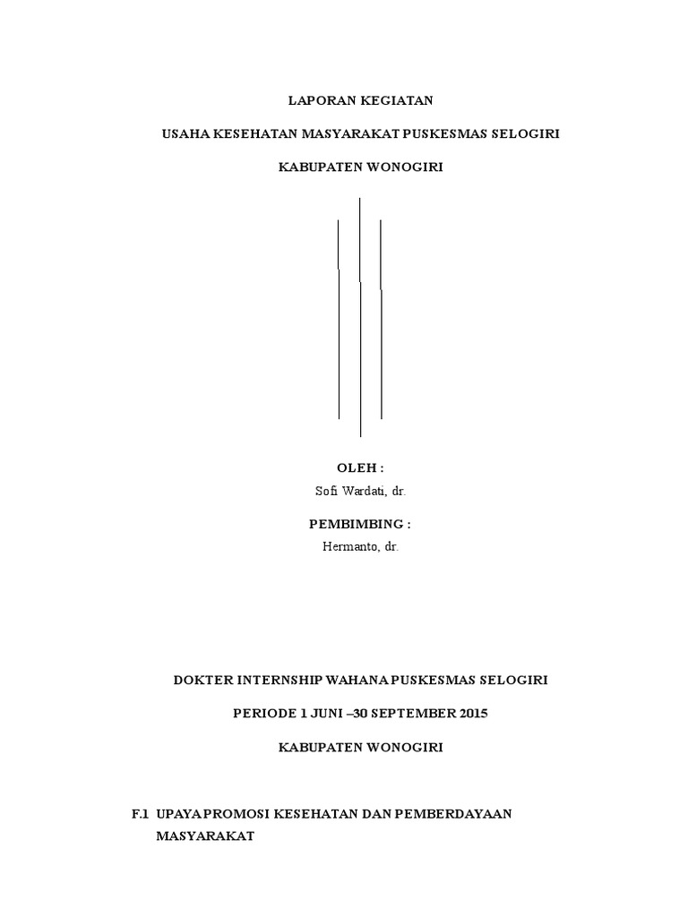 Laporan F1 F6 Puskesmas Sofi Docx