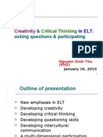 Creativity & Critical Thinking in ELT