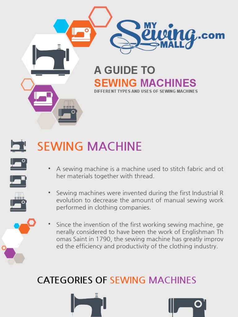 Types and Uses of Sewing Machines | PDF | Sewing Machine | Sewing