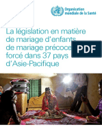 La Législation en Matière de Mariage D'enfants, de Mariage Précoce Ou Forcé Dans 37 Pays d'Asie-Pacifique