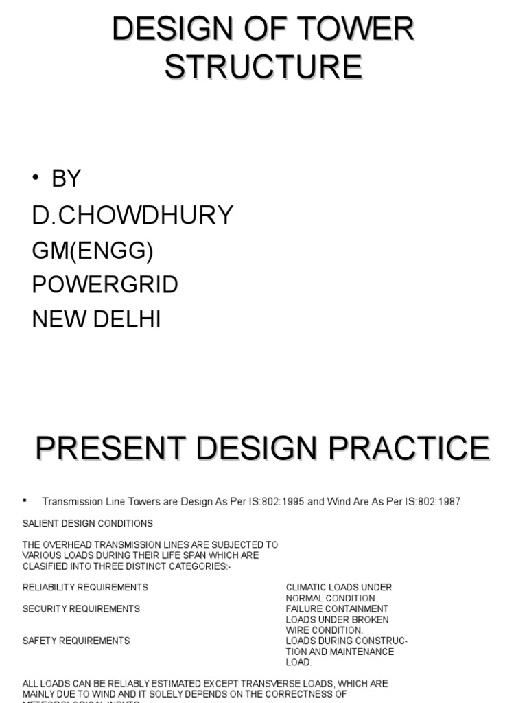 Design of Transmission Tower Structures | PDF | Reliability Engineering ...