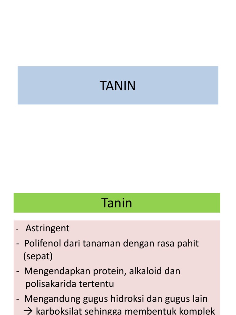 Struktur Kimia dan Biosintesis Tanin | PDF | Memasak, Makanan, & Anggur ...