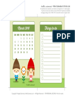 There S No Place Like Gnome: Mini Calendar & To Do List