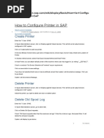 Sap Configure Printer
