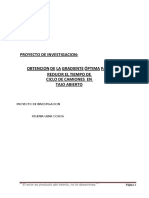 Obtencion de La Gradiente Optima Para Un Menor Ciclo de Un Camion