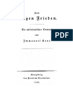 Immanuel Kant - Zum ewigen Frieden - Bibliographie der Drucke