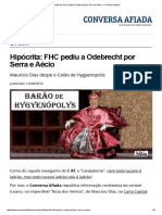 Hipócrita_ FHC Pediu a Odebrecht Por Serra e Aécio — Conversa Afiada