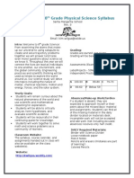 Ms. Wilgus' 8 Grade Physical Science Syllabus: Santa Margarita School Rm. 9