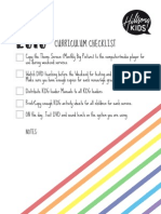 June 2010: Curriculum Checklist