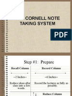The Cornell Note Taking System