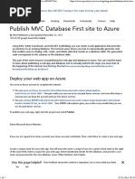 Publish MVC Database First Site to Azure