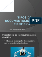 Tipos de Documentación Científica