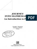 Journey Into Mathematics An Introduction To Proofs: Joseph J. Rotman