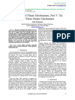 Synthesis of Planar Mechanisms, Part V: Six Bar-Three Sliders Mechanism