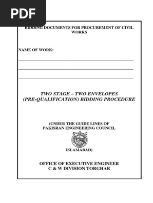 Bidding Documents(Two Stage Two Envelopes-TSTE) Torghar