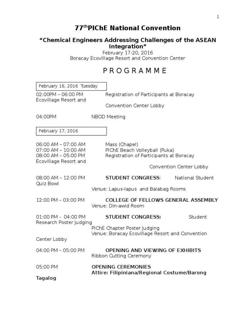 PIChE National Convention 2025 Overview | PDF | Environmental ...
