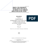 Oversight of The Environmental Protection Agency'S Final Rule To Regulate Disposal of Coal Combustion Residuals From Electric Utilities