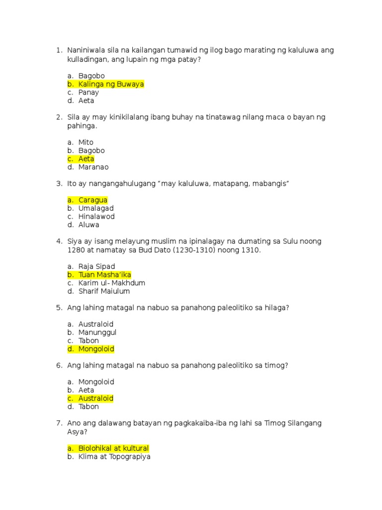 Quiz Bee History PDF