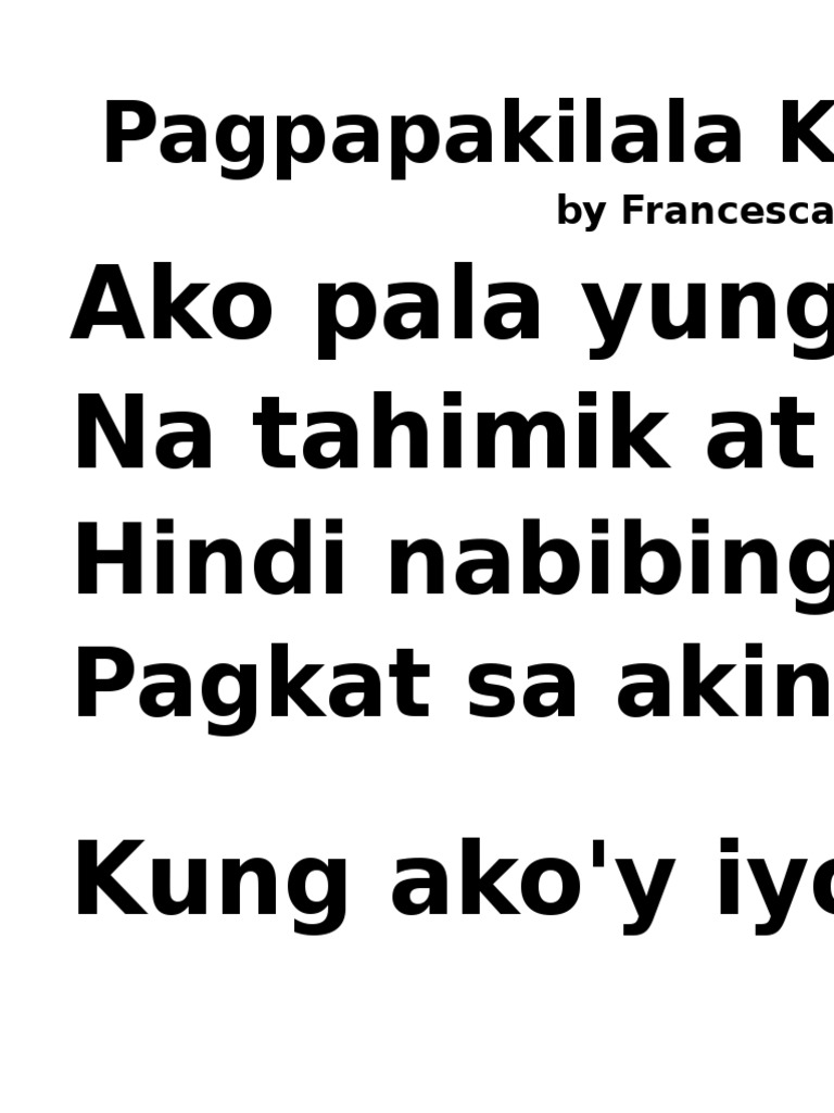 Pagpapakilala Sa Aking Sarili Tula  PDF