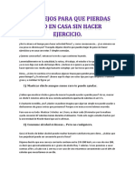 7 Consejos para Bajar de Peso en Casa.