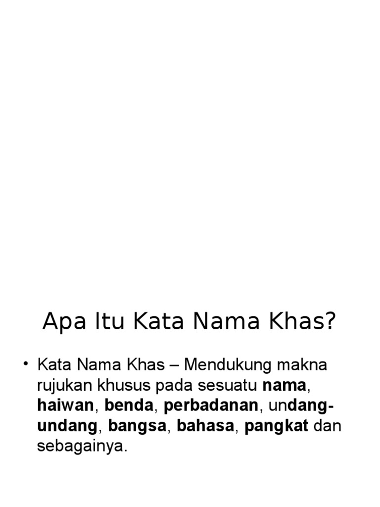 Kata Nama Khas  PDF