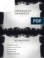 Temperance Awardees