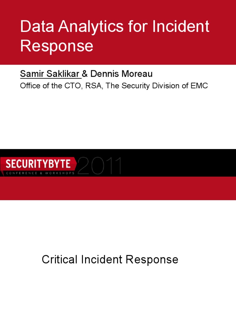 Big Data Analytics in Incident Response | PDF | Big Data | Statistical ...