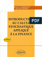 Damien Lamberton, Bernard Lapeyre-Introduction Au Calcul Stochastique Appliqué à La Finance-Ellipses Marketing (2012)