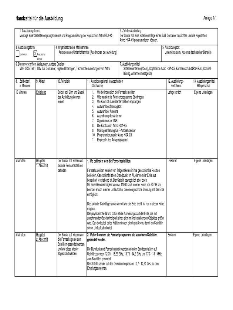 Handzettel SAT Container | PDF
