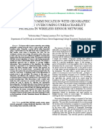 INTELLIGENT COMMUNICATION WITH GEOGRAPHIC ROUTING BY OVERCOMING UNREACHABILITY PROBLEM IN WIRELESS SENSOR NETWORK