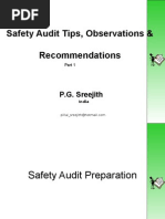 Download Safety Audit Observations  Recommmendations by Pillai Sreejith SN3210906 doc pdf