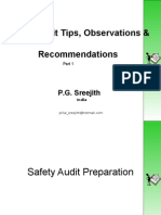 Safety Audit Observations & Recommmendations