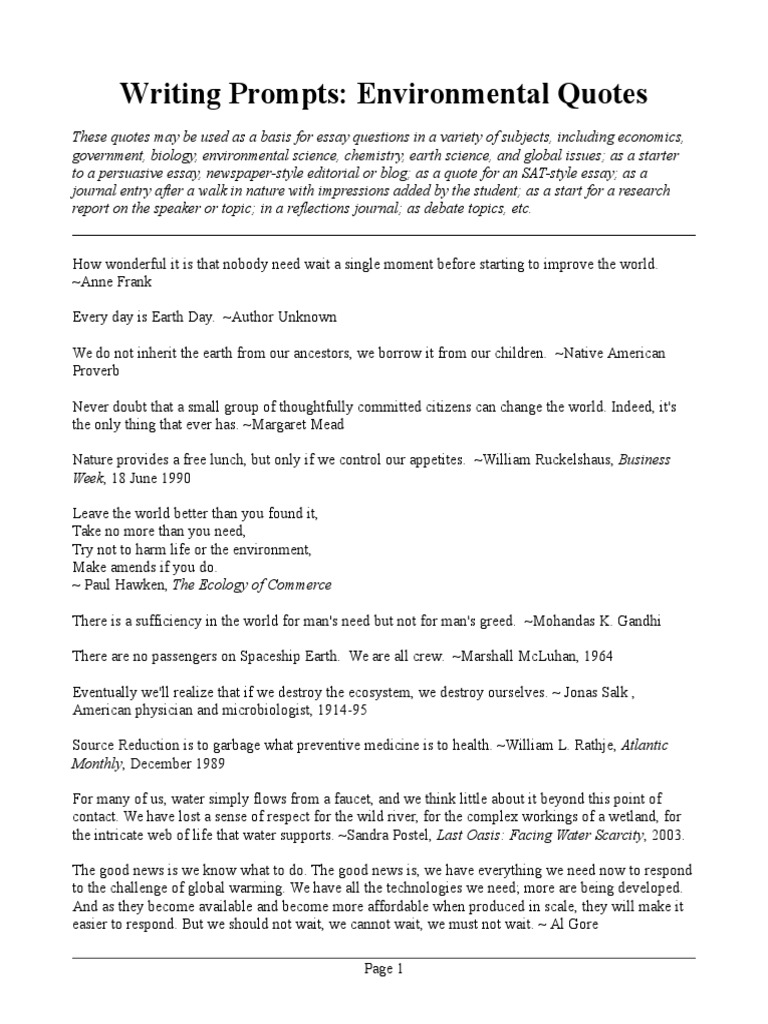 Ecology topics for high school picture