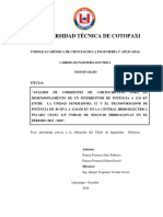 Análisis de corrientes de cortocircuito en central hidroeléctrica Pucará