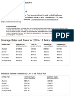 UF Plan Rates & Dates Student Health Insurance College of Medicine University of Florida