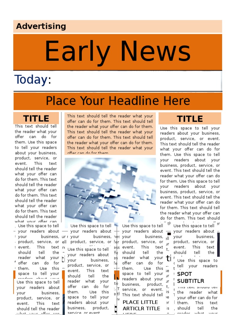 Newspaper Report Template Guide | PDF | Serials (Publishing) | Public ...
