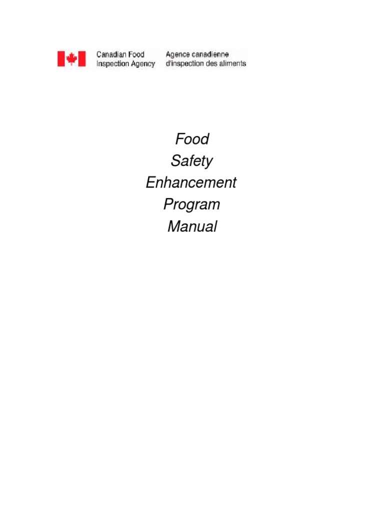 Food Safety Program Manual: Enhancement | PDF | Hazard Analysis And ...