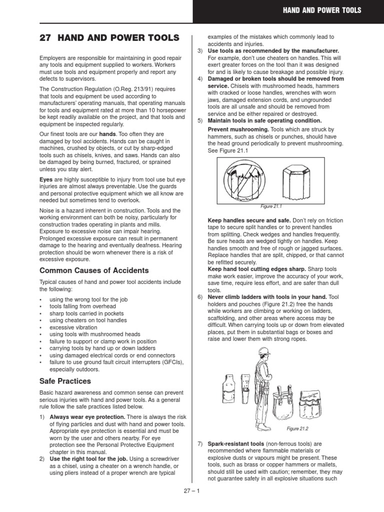Tool Safety and Maintenance Guidelines | PDF | Hammer | Tools