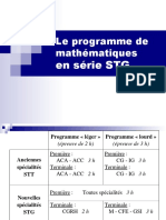 Le Programme de Maths en STG