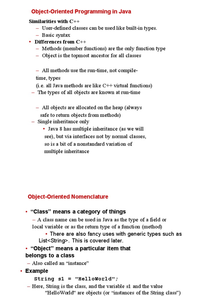 Java Object-Oriented Programming Guide | PDF