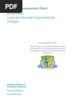 Lead and Manage Organisational Change - BSBINN601 - 1.00