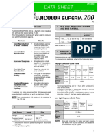 Fujicolour Superia 200 Data Sheet