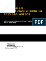 Jadwal Pembekalan Implementasi Kurikulum 2013 Bagi Asesor