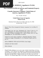 Jeffrey W. Hohman, in 79-2349 v. The United States of America and Prudential Property and Casualty Insurance Company, United States of America, in 79-2612, 628 F.2d 832, 3rd Cir. (1980)